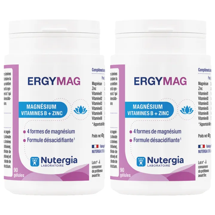 Ergymag Nutergia Magnésium Vitamine B + Zinc 2x90 gélules