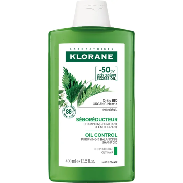 Klorane Séboréducteur Shampoing Purifiant à l'Ortie - 400 ml