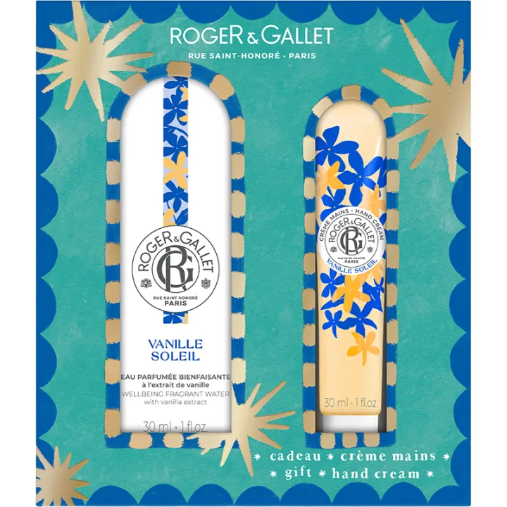Roger&Gallet Coffret Eau Parfumée Bienfaisante 30 ml & Crème Mains 30 ml Vanille Soleil