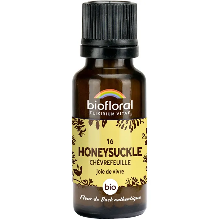 Fleur de Bach n°16 Honeysuckle bio en granules sans alcool 19,5 g – Biofloral