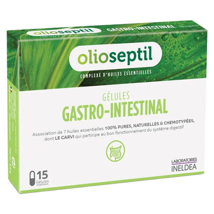 Olioseptil Gélules Gastro-Intestinal Huiles Essentielles - 15 gélules