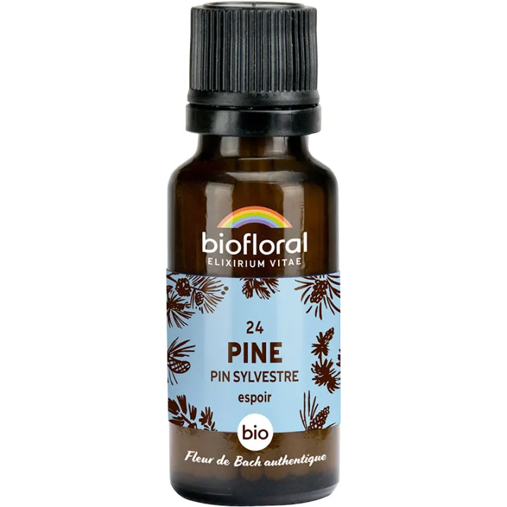 Fleur de Bach n°24 Pine bio en granules sans alcool 19,5 g – Biofloral