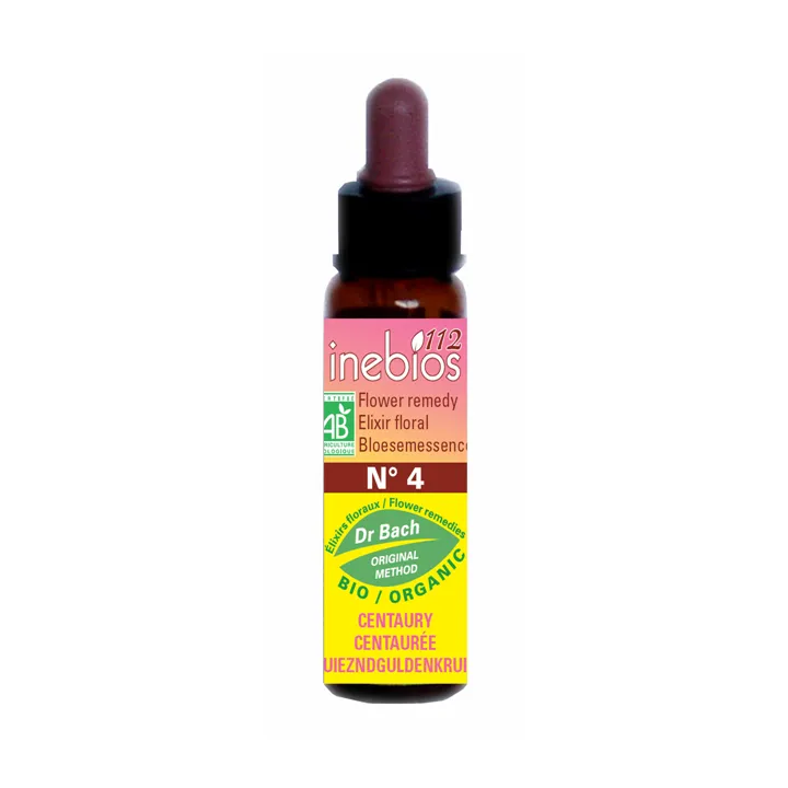 Inebios Fleur de Bach n°4 Centaury Centaurée Bio 10 ml
