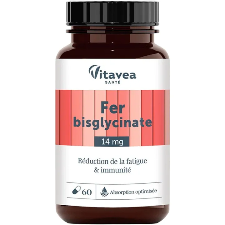 Vitavea Fer Bisglycinate 14 mg Fatigue & Immunité 60 gélules