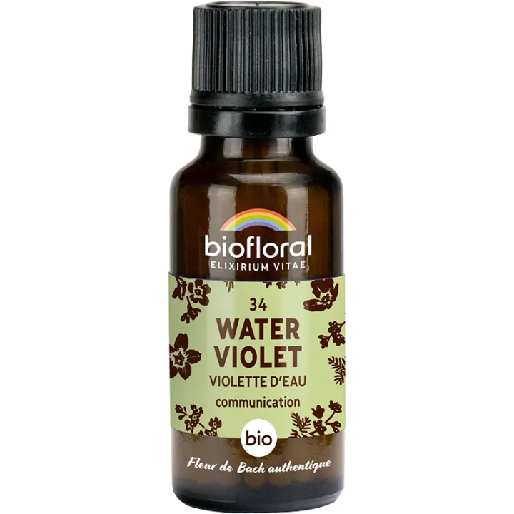 Fleur de Bach n°34 Water Violet bio en granules sans alcool 19,5 g – Biofloral