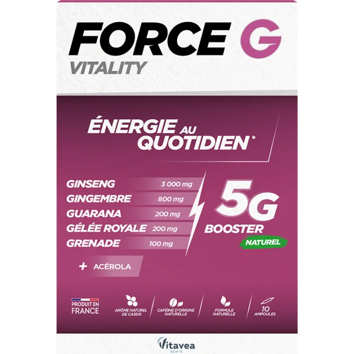 Vitavea Force G Vitality Tonus & Énergie 20 ampoules