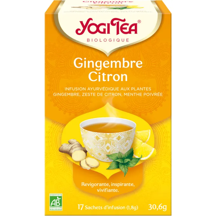 Yogi Tea Gingembre Citron Infusion Bio 17 sachets