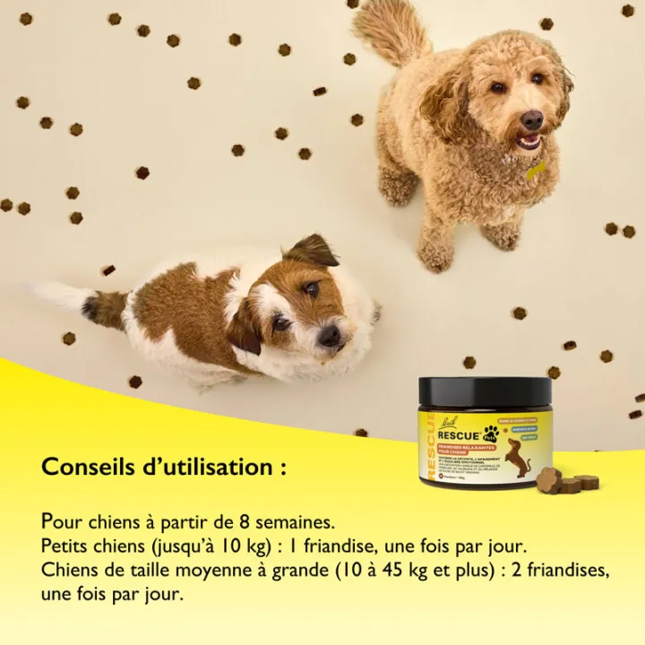 Rescue Pets Friandises Apaisantes pour Chiens Fleurs de Bach - x60