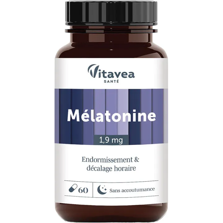 Vitavea Mélatonine 1,9 mg Sommeil & Décalage Horaire 60 gélules
