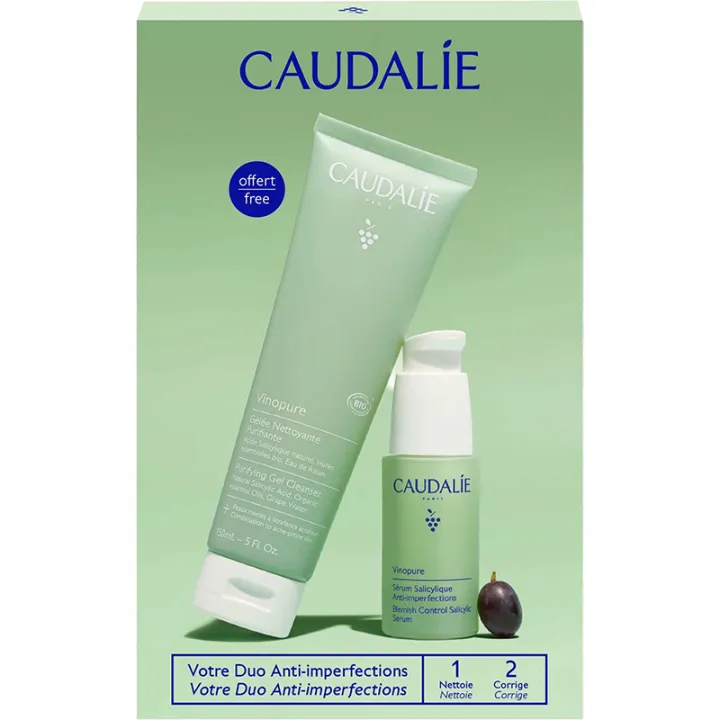 Caudalie Vinopure Sérum Salicylique 30 ml + Gelée Nettoyante 150 ml Offerte