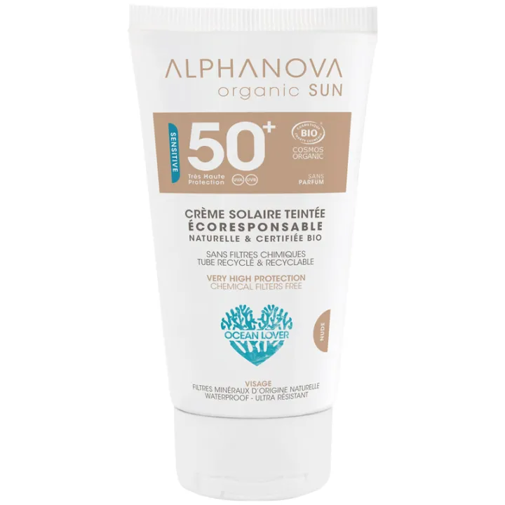 Alphanova Organic Sun Crème Solaire Teintée 50 ml Nude