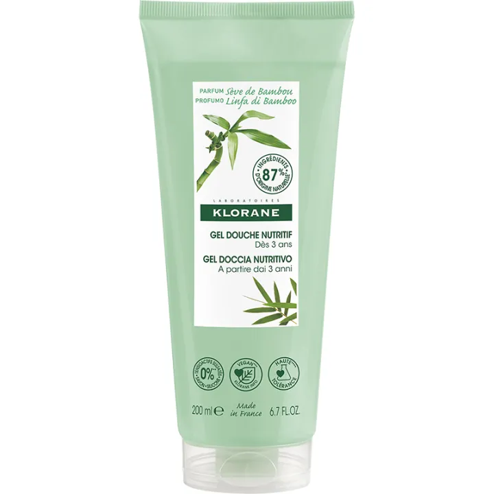 Klorane Gel Douche Nutritif Cupuaçu Bio Sève de Bambou 200 ml