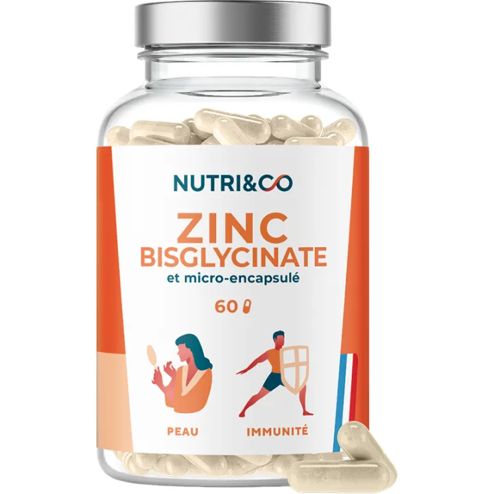 Nutri&Co Le Zinc Bisglycinate & Sélénium - 60 gélules