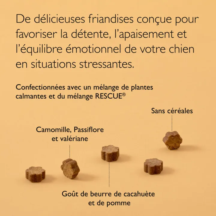 Rescue Pets Friandises Apaisantes pour Chiens Fleurs de Bach - x60