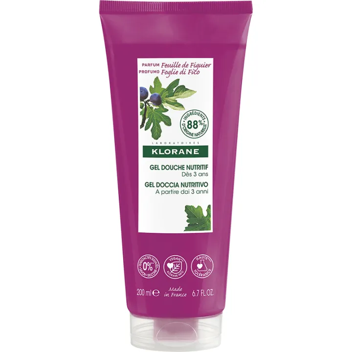 Klorane Gel Douche Nutritif Cupuaçu Bio Feuille de Figuier 200 ml