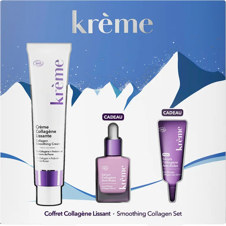 Krème Coffret Collagène Lissant bio - Crème 50 ml et 2 sérums