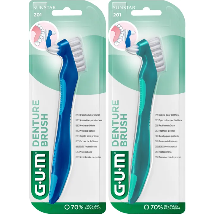 Sunstar GUM Denture Brush Brosse pour Prothèses Dentaires