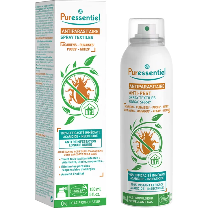 Spray textiles antiparasitaire 150 ml Puressentiel