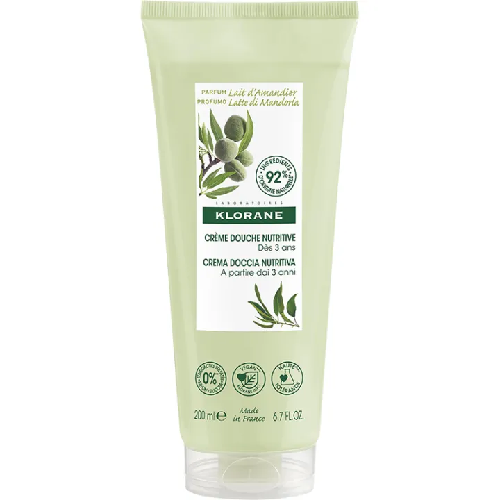 Klorane Crème de Douche Nutritive Cupuaçu Lait d'Amandier 200 ml