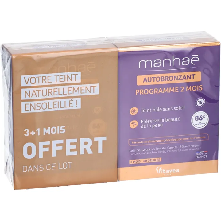 Vitavea Manhaé Autobronzant Bonne Mine 2 x 60 gélules