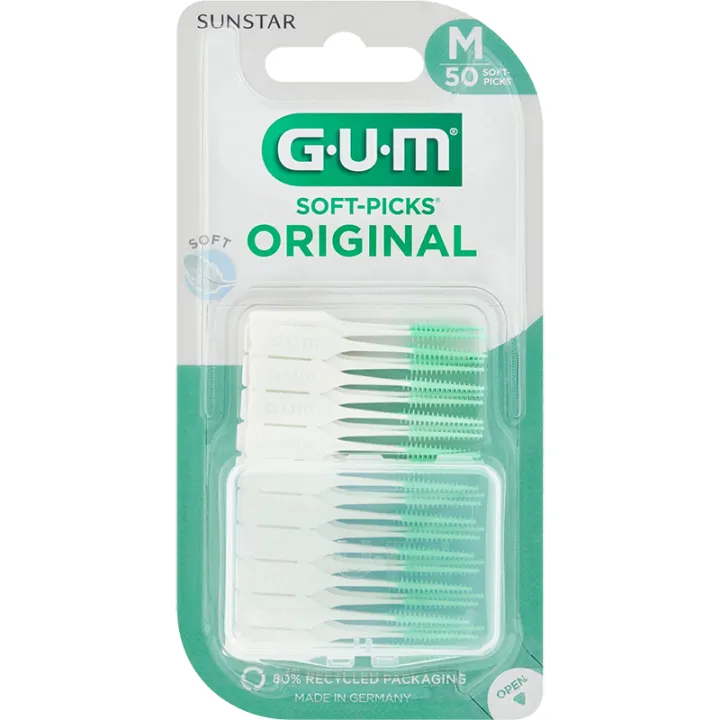 Sunstar GUM Soft-Picks Original Bâtonnets Interdentaires Medium x50