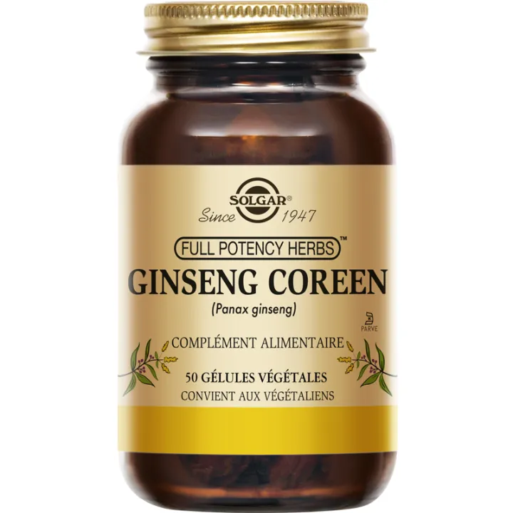 Solgar Ginseng coréen 50 gélules végétales