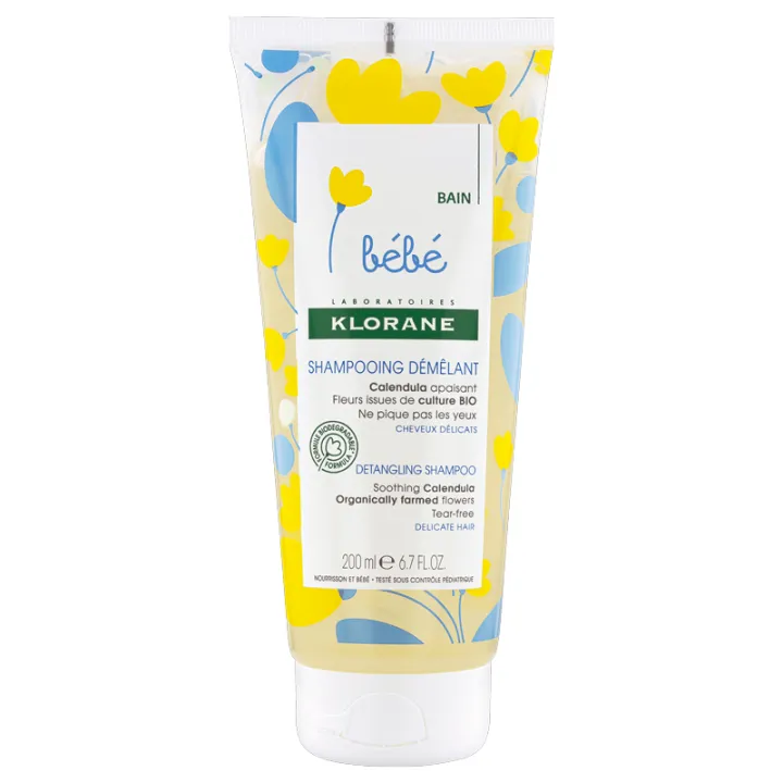 Klorane Bébé Shampooing Doux Démêlant au Calendula Bio 200 ml