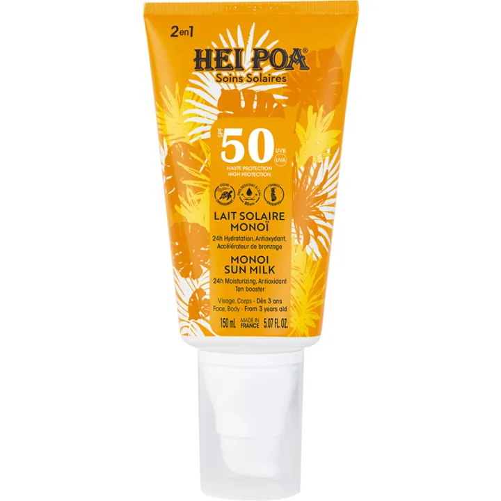 Hei Poa Lait Solaire Fondant Monoï SPF50 150 ml