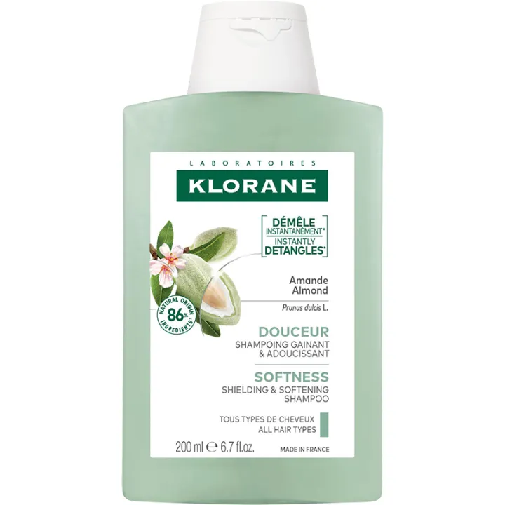 Klorane Douceur Shampoing au Lait d'Amande – Gainant & Volume 200 ml