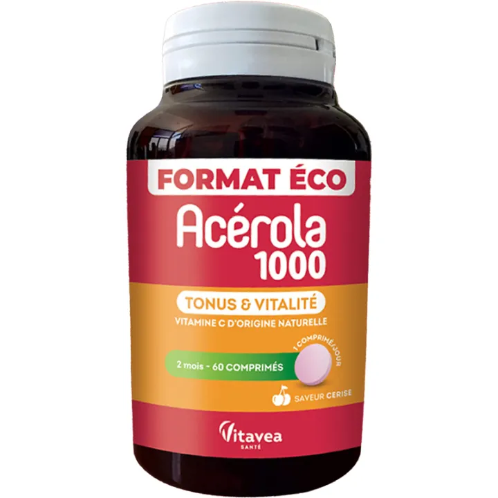 Vitavea Acérola 1000 mg Vitamine C 60 comprimés