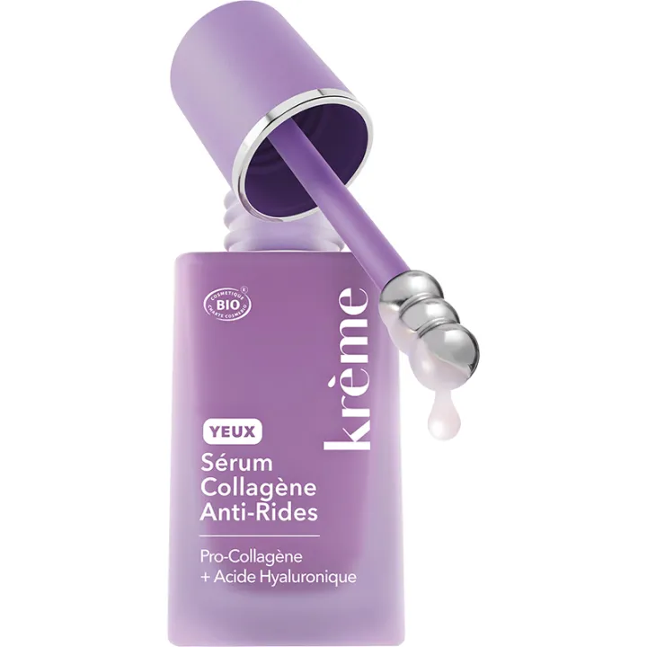 Krème Sérum Yeux Collagène Anti-Rides Bio 15 ml - Flacon