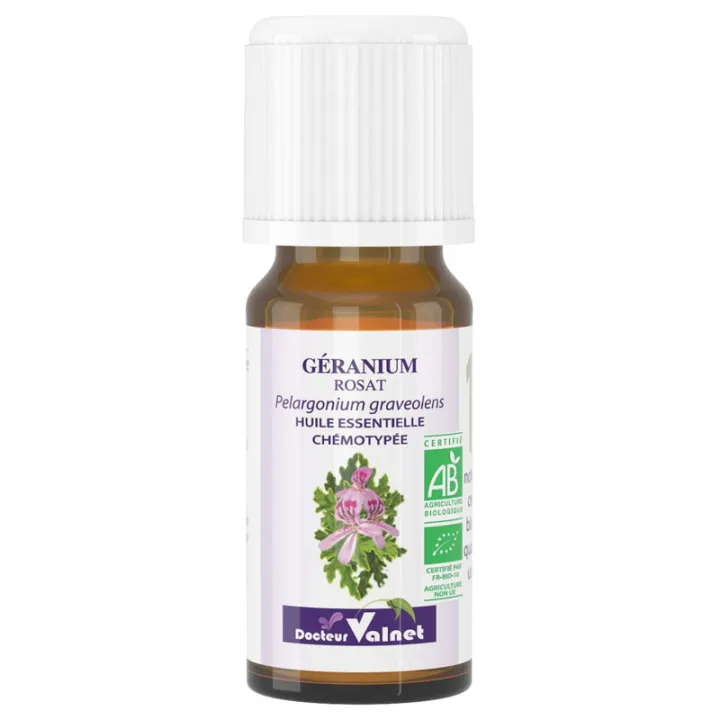 Huile Essentielle Bio Géranium Rosat Dr Valnet 10 ml