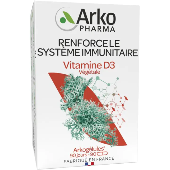 Arkopharma Arkogélules Vitamine D3 Végétale 2000 UI 90 gélules