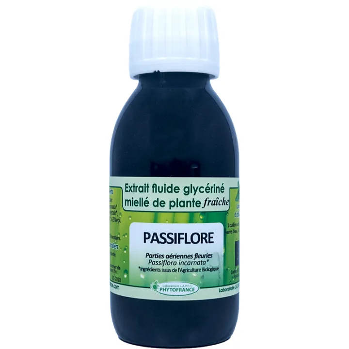 PhytoFrance Extrait Fluide Glycériné de Passiflore Bio 125 ml