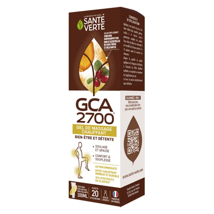 GCA 2700 Santé-Verte Gel massage chauffant ARTICULATIONS 100ML