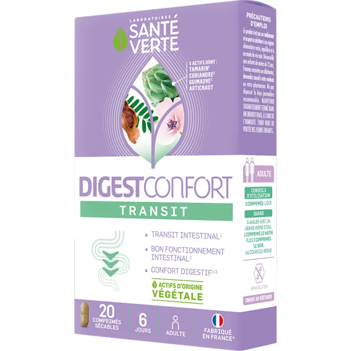 DigestConfort Transit 20 comprimés – Santé Verte