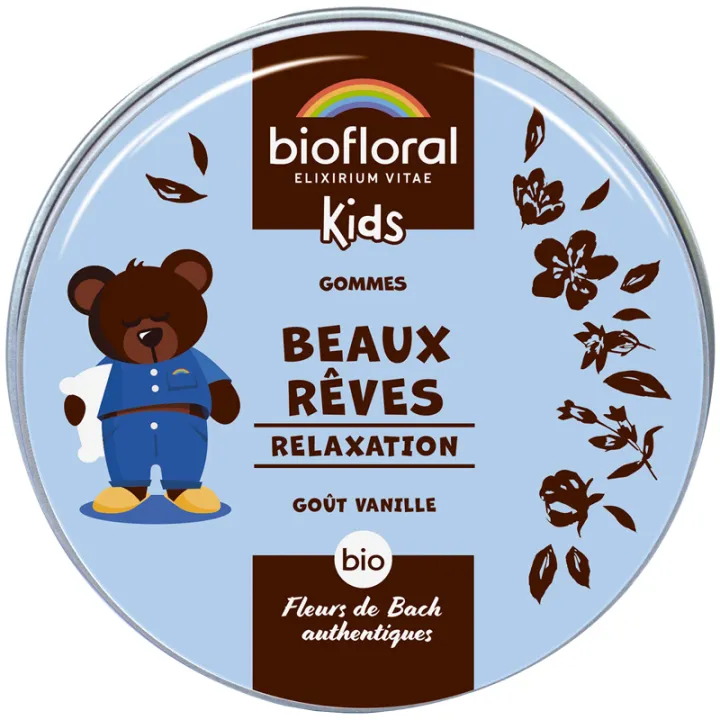 Gommes Fleurs de Bach enfant Beaux Rêves bio 45 g – Biofloral