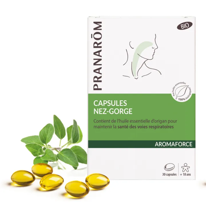 AROMAFORCE Bio 30 Capsules Nez gorge Pranarom