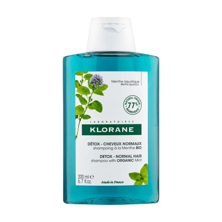 Klorane Shampoing Détox à la menthe aquatique 400 ml