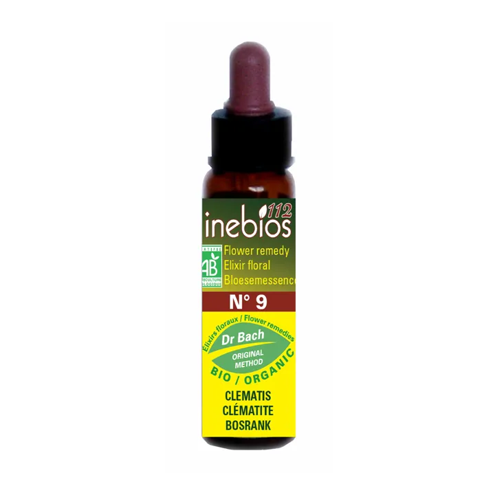Inebios Fleur de Bach n°9 Clematis Clématite Bio 10 ml