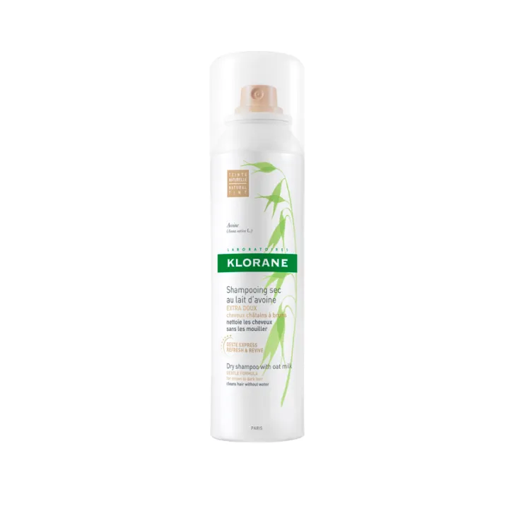 Klorane Shampoing Sec Teinté au Lait d'Avoine – Cheveux Foncés 150 ml