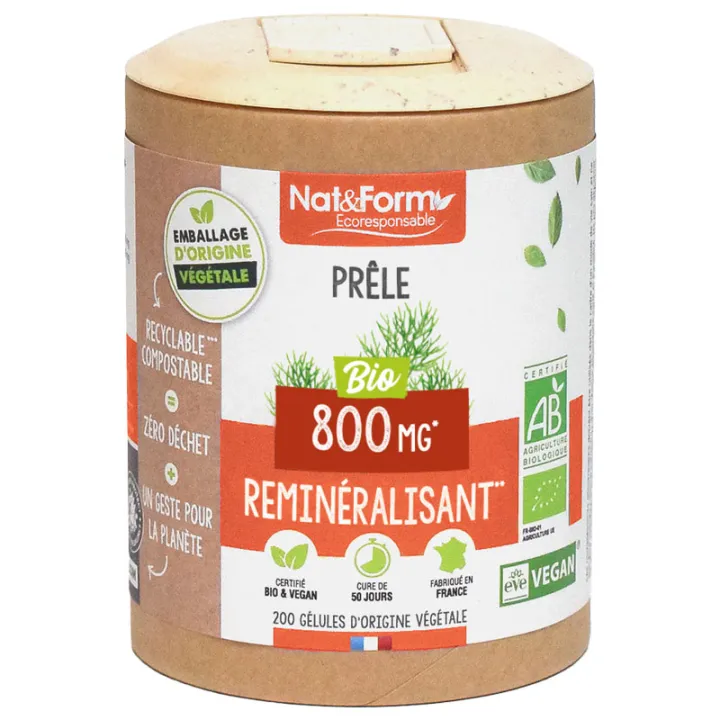 Nat & Form Prêle Bio 200 Gélules Végétales
