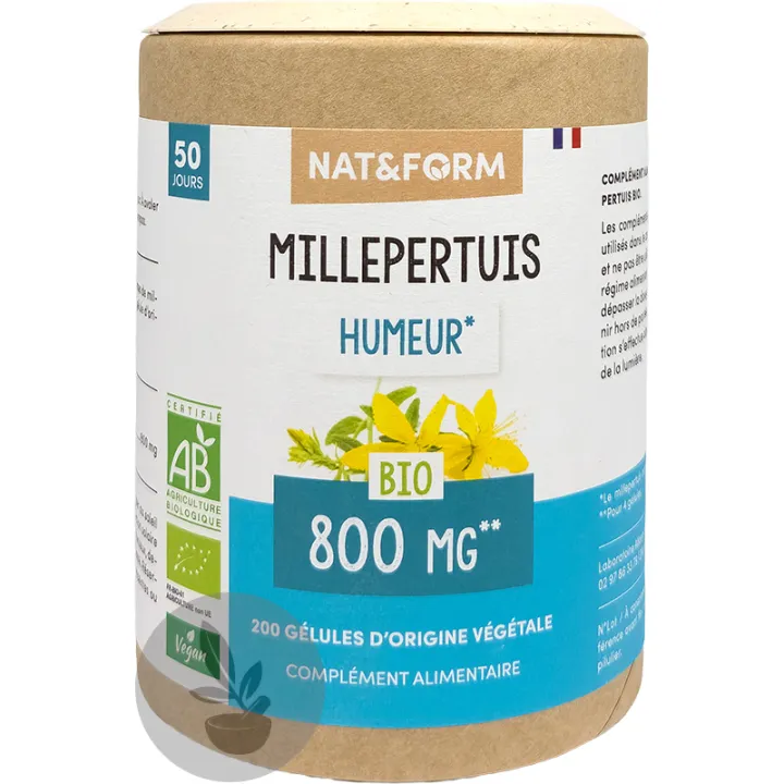 Millepertuis Bio 200 gélules Nat & Form