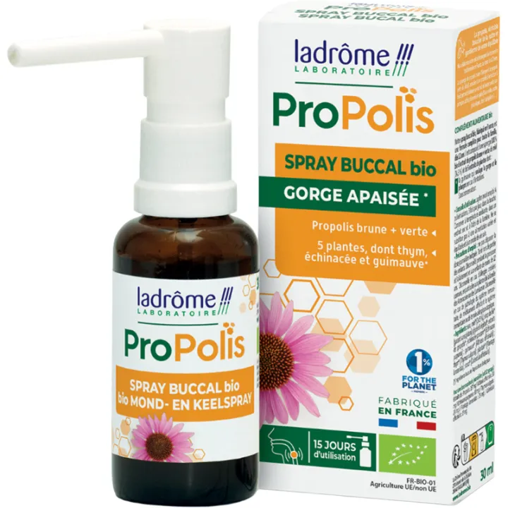 Ladrôme Propolis Spray Buccal Gorge Apaisée Bio 30 ml