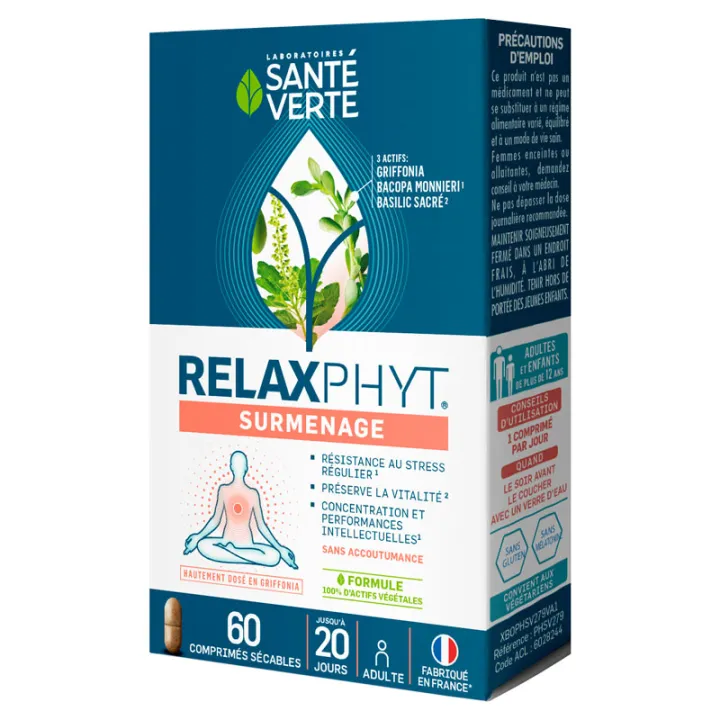Relaxphyt Surmenage Santé Verte 60 comprimés