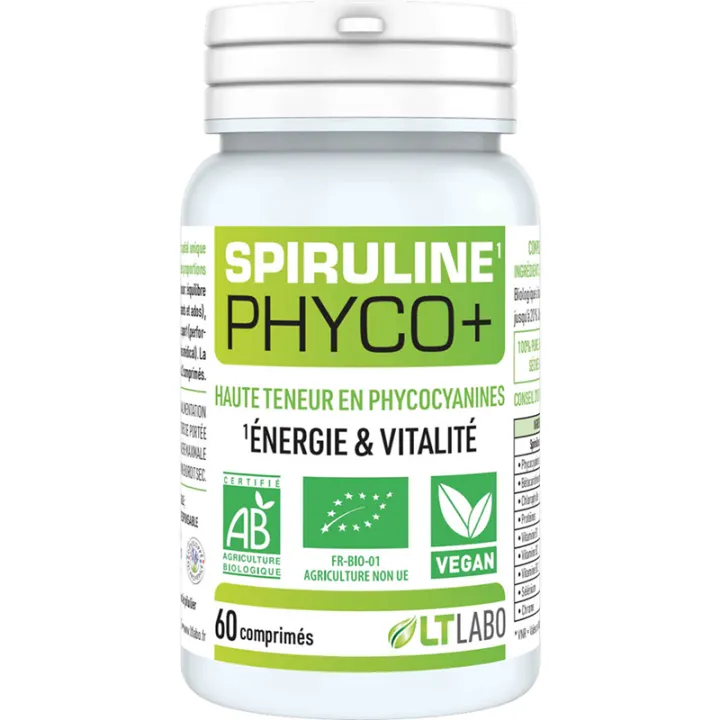 LT Labo Phyco+ Spiruline Bio 60 comprimés de 500 mg