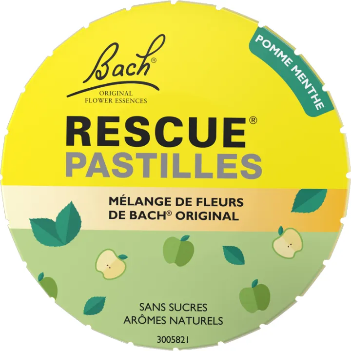 Rescue Pastilles Fleurs de Bach - Pomme-Menthe - 50 g