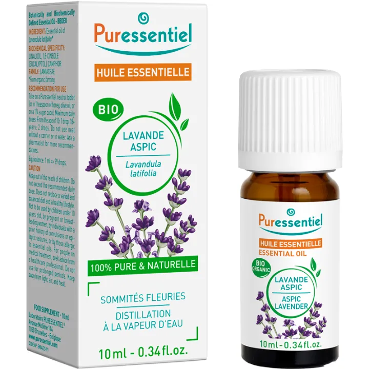 Huile essentielle Lavande aspic Bio 10 ml Puressentiel