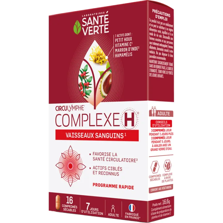 Circulymphe Complexe H 16 comprimés – Santé Verte