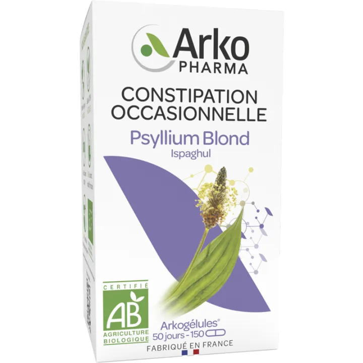 Arkopharma Arkogélules Ispaghul Psyllium Blond Bio Transit 150 gélules